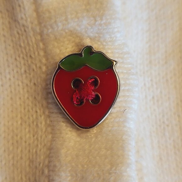 Gymboree ~ Sz 12-18M ~ Ruffled Strawberry Sweater ~ NWOT - Picture 4 of 6